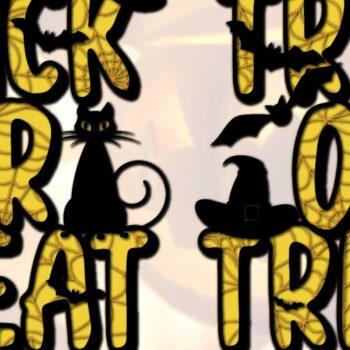 Intra απο ξύλο plywood 3mm-4mm πάχος – Πακέτο 3D για το Halloween Trick or Treat Δίασταση  20x20 cm INTRAFABR-78106408 - Image 1