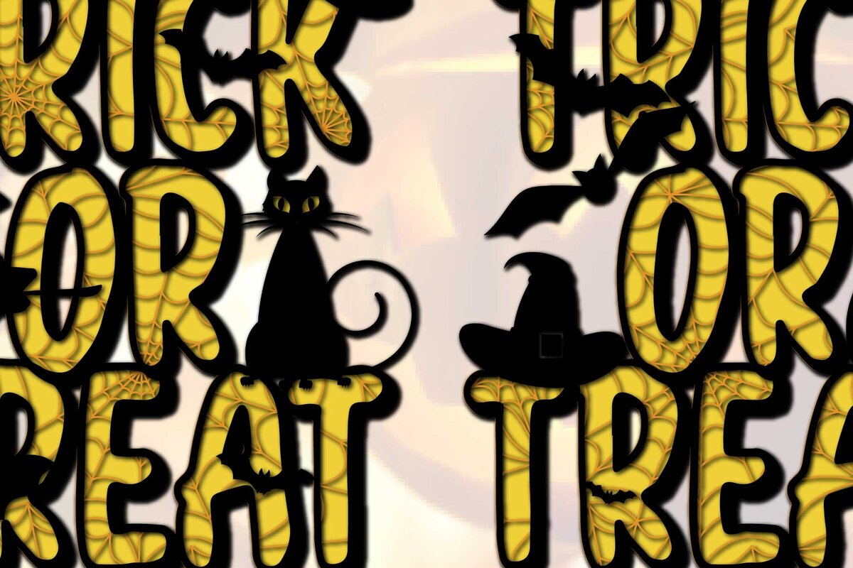 Intra απο ξύλο plywood 3mm-4mm πάχος – Πακέτο 3D για το Halloween Trick or Treat Δίασταση  20x20 cm INTRAFABR-78106408