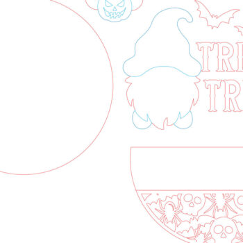 Intra απο ξύλο plywood 3mm-4mm πάχος – Trick or Treat Halloween Door Hanger Δίασταση  20x20 cm INTRAFABR-102200028 - Image 4