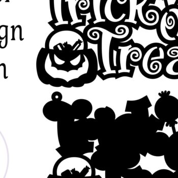 Intra απο ξύλο plywood 3mm-4mm πάχος – Trick or Treat Halloween Sign Laser Δίασταση  40x30 cm INTRAFABR-73541932 - Image 2