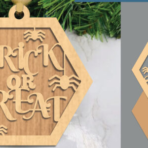 Intra απο ξύλο plywood 3mm-4mm πάχος – Trick or Treat Στολίδι με Δίασταση  20x20 cm INTRAFABR-105774871