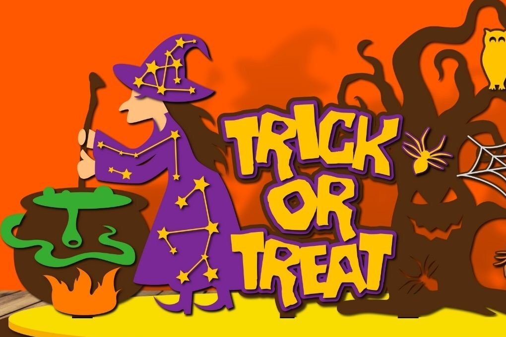 Intra απο ξύλο plywood 3mm-4mm πάχος – Trick or Treat  με στρώσεις χαρτιού Δίασταση  20x20 cm INTRAFABR-36514304