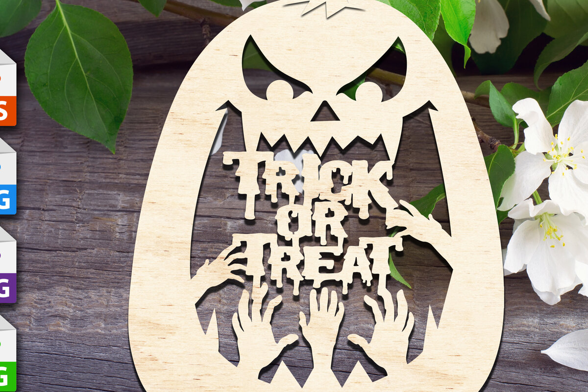 Intra απο ξύλο plywood 3mm-4mm πάχος – Trick or Treat Pumpkin Δίασταση  20x20 cm INTRAFABR-76699235