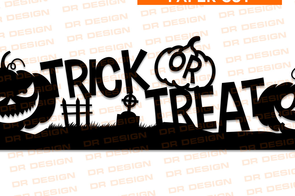 Intra απο ξύλο plywood 3mm-4mm πάχος – Χαρτοκόψιμο κολοκύθας Trick or Treat Δίασταση  20x20 cm INTRAFABR-6264000