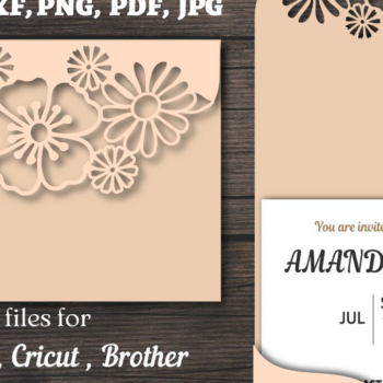 Intra απο ξύλο plywood 3mm-4mm πάχος – Προσκλητήριο γάμου Trifold Pocket Δίασταση  20x20 cm INTRAFABR-95183974 - Image 1