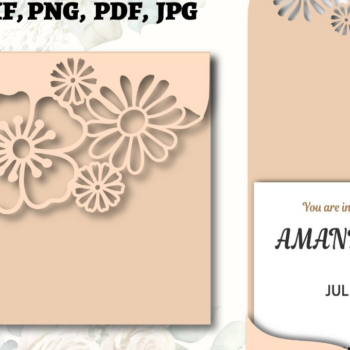 Intra απο ξύλο plywood 3mm-4mm πάχος – Προσκλητήριο γάμου Trifold Pocket Δίασταση  20x20 cm INTRAFABR-95183974 - Image 2