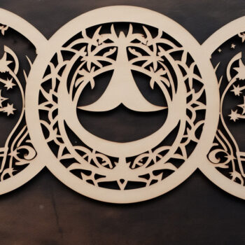 Intra απο ξύλο plywood 3mm-4mm πάχος – Triple Moon Enchantment Δίασταση  20x20 cm INTRAFABR-94968878 - Image 3