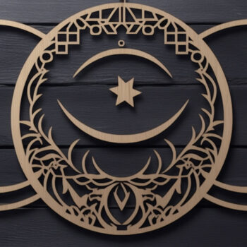 Intra απο ξύλο plywood 3mm-4mm πάχος – Triple Moon Enchantment Δίασταση  20x20 cm INTRAFABR-94968878 - Image 5