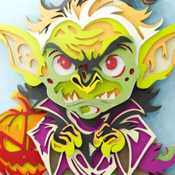 Intra απο ξύλο plywood 3mm-4mm πάχος – Troll 3D MultilayerFiles Δίασταση  20x20 cm INTRAFABR-110903739 - Image 2