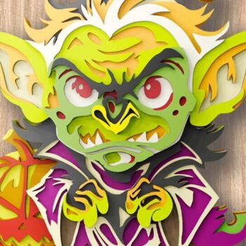 Intra απο ξύλο plywood 3mm-4mm πάχος – Αρχεία λέιζερ πολλαπλών επιπέδων Troll 3D Δίασταση  20x20 cm INTRAFABR-112119351 - Image 2