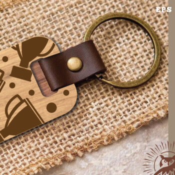 Intra απο ξύλο plywood 3mm-4mm πάχος – Μπρελόκ Trophy Δίασταση  5x5 cm INTRAFABR-116153713 - Image 1