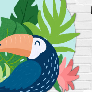 Intra απο ξύλο plywood 3mm-4mm πάχος – Αρχείο κοπής με λέιζερ Tropical Bird Δίασταση  20x20 cm INTRAFABR-66788141