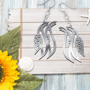 Intra απο ξύλο plywood 3mm-4mm πάχος – Tropical Birds καλοκαιρινά σκουλαρίκια με λέιζερ Δίασταση  5x5 cm INTRAFABR-121361121 - Image 2