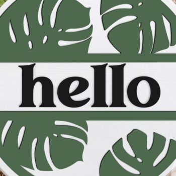 Intra απο ξύλο plywood 3mm-4mm πάχος – Τροπικό σημάδι πόρτας Δίασταση  20x20 cm INTRAFABR-31922390 - Image 1