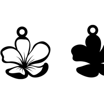 Intra απο ξύλο plywood 3mm-4mm πάχος – Σκουλαρίκι Tropical Flower, Hawaii Δίασταση  5x5 cm INTRAFABR-69227502 - Image 4