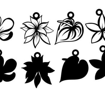 Intra απο ξύλο plywood 3mm-4mm πάχος – Σκουλαρίκι Tropical Flower, Hawaii Δίασταση  5x5 cm INTRAFABR-69227502 - Image 8