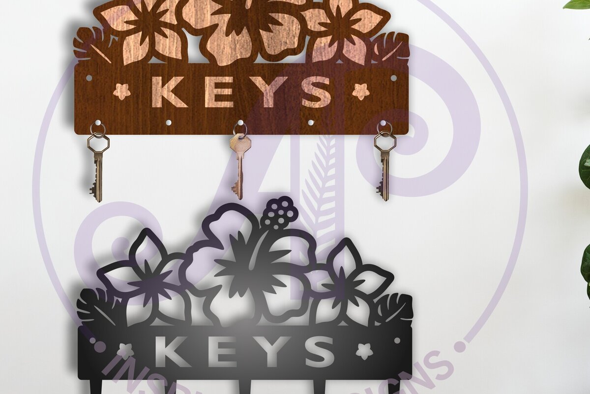 Intra απο ξύλο plywood 3mm-4mm πάχος – Σχέδια θήκης για τροπικά λουλούδια Δίασταση  20x20 cm INTRAFABR-120770727