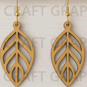 Intra απο ξύλο plywood 3mm-4mm πάχος – Tropical Leaf Drop Earrings Δίασταση  5x5 cm INTRAFABR-123755109