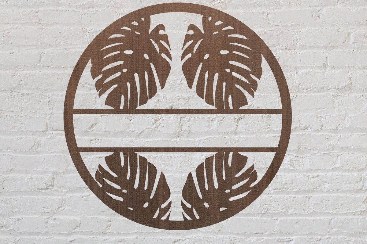 Intra απο ξύλο plywood 3mm-4mm πάχος – Σημάδι ονόματος κοπής τροπικών φύλλων με λέιζερ Δίασταση  20x20 cm INTRAFABR-75803268