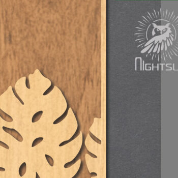 Intra απο ξύλο plywood 3mm-4mm πάχος – Σημάδι κοπής με λέιζερ τροπικών φύλλων 4 Δίασταση  20x20 cm INTRAFABR-121107309 - Image 1