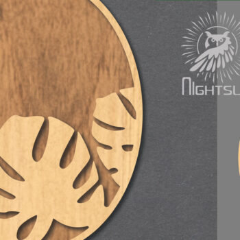 Intra απο ξύλο plywood 3mm-4mm πάχος – Σημάδι κοπής με λέιζερ τροπικών φύλλων 6 Δίασταση  20x20 cm INTRAFABR-121107454 - Image 1