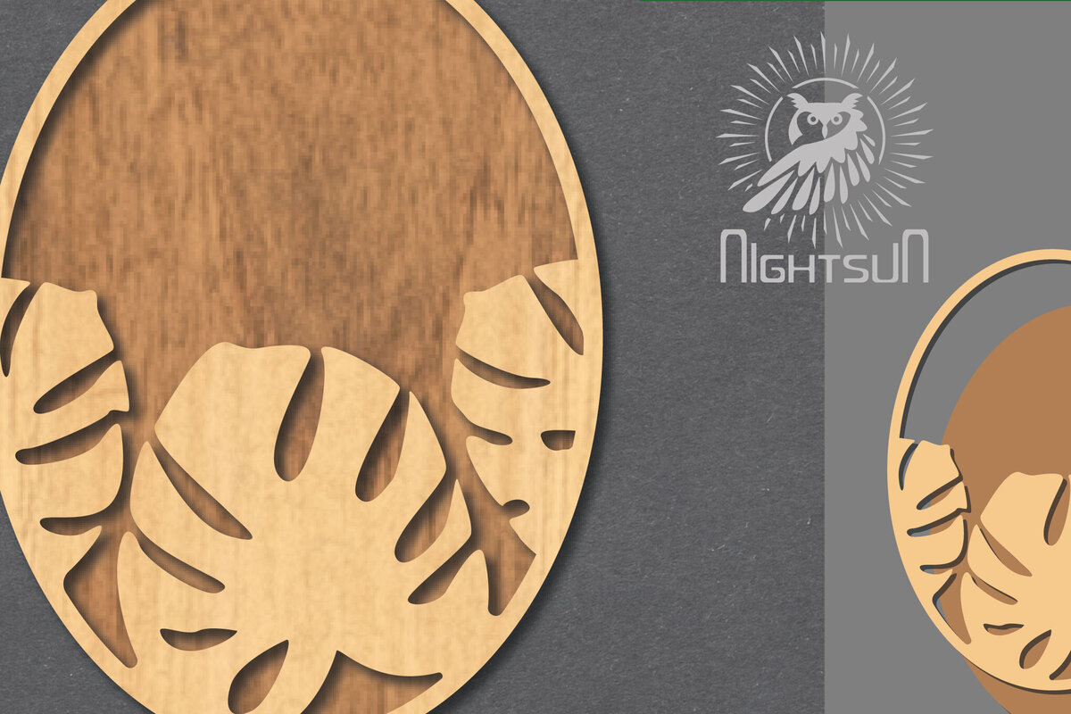 Intra απο ξύλο plywood 3mm-4mm πάχος – Σημάδι κοπής με λέιζερ τροπικών φύλλων 6 Δίασταση  20x20 cm INTRAFABR-121107454