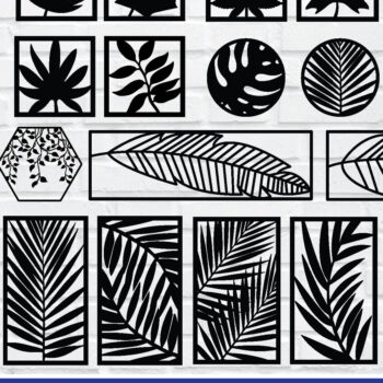 Intra απο ξύλο plywood 3mm-4mm πάχος – Tropical Leaves Wall Art, Δίασταση  40x30 cm INTRAFABR-77019427 - Image 1