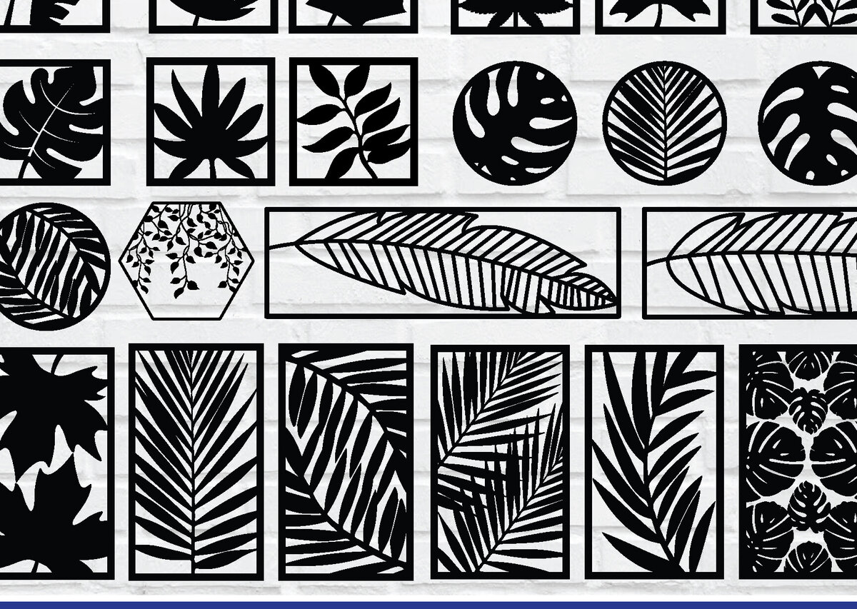 Intra απο ξύλο plywood 3mm-4mm πάχος – Tropical Leaves Wall Art, Δίασταση  40x30 cm INTRAFABR-77019427