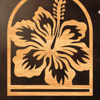 Intra απο ξύλο plywood 3mm-4mm πάχος – Tropical Macrame Holder Cut Laser Δίασταση  20x20 cm INTRAFABR-122193389 - Image 1