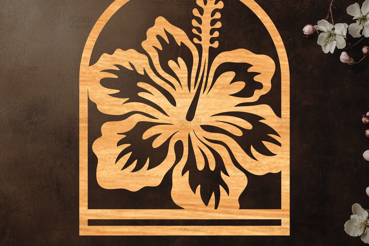 Intra απο ξύλο plywood 3mm-4mm πάχος – Tropical Macrame Holder Cut Laser Δίασταση  20x20 cm INTRAFABR-122193389