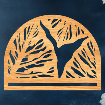 Intra απο ξύλο plywood 3mm-4mm πάχος – Tropical Macrame Holder Cut Laser Δίασταση  20x20 cm INTRAFABR-122193301 - Image 1