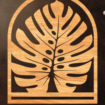 Intra απο ξύλο plywood 3mm-4mm πάχος – Tropical Macrame Holder Cut Laser Δίασταση  20x20 cm INTRAFABR-122193315 - Image 1