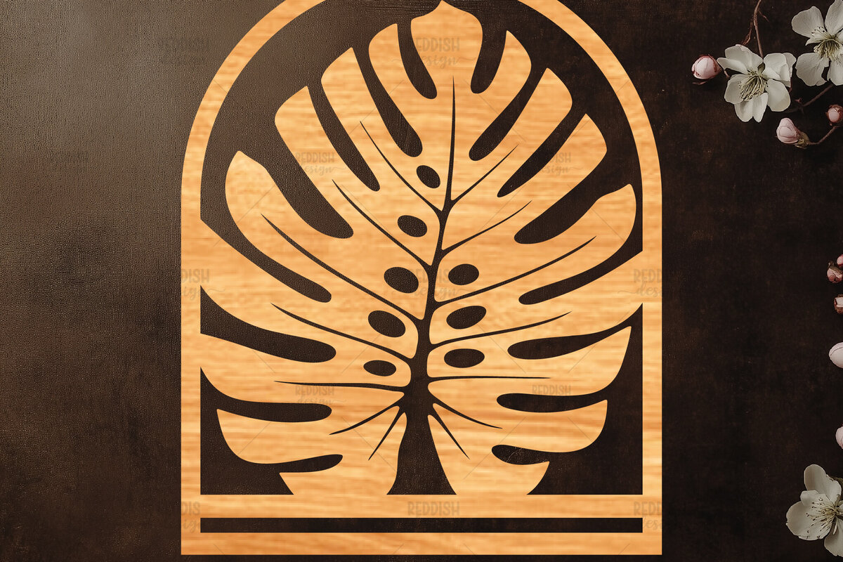 Intra απο ξύλο plywood 3mm-4mm πάχος – Tropical Macrame Holder Cut Laser Δίασταση  20x20 cm INTRAFABR-122193315