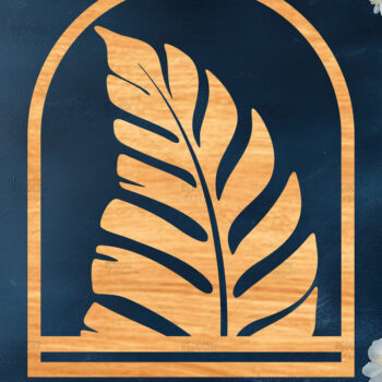 Intra απο ξύλο plywood 3mm-4mm πάχος – Tropical Macrame Holder Cut Laser Δίασταση  20x20 cm INTRAFABR-122193327 - Image 1