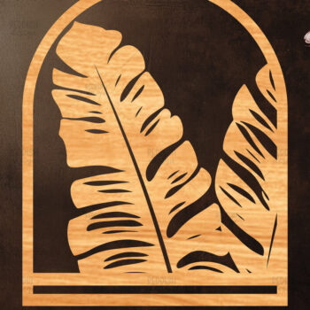 Intra απο ξύλο plywood 3mm-4mm πάχος – Tropical Macrame Holder Cut Laser Δίασταση  20x20 cm INTRAFABR-122193334 - Image 1