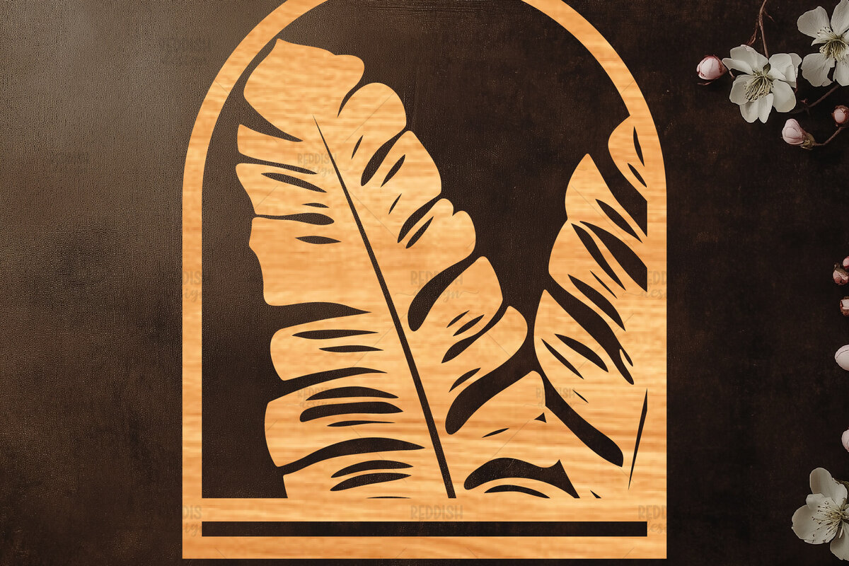 Intra απο ξύλο plywood 3mm-4mm πάχος – Tropical Macrame Holder Cut Laser Δίασταση  20x20 cm INTRAFABR-122193334