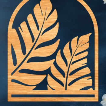 Intra απο ξύλο plywood 3mm-4mm πάχος – Tropical Macrame Holder Cut Laser Δίασταση  20x20 cm INTRAFABR-122193337 - Image 1