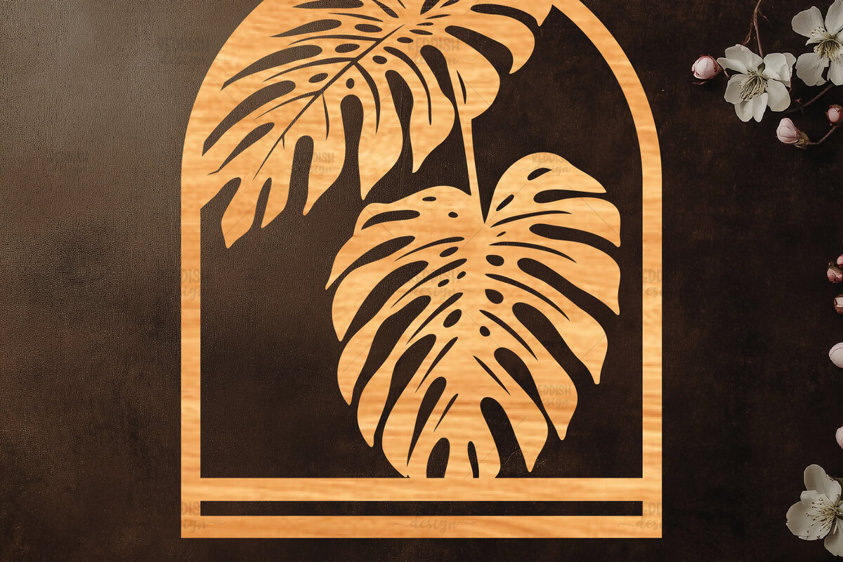 Intra απο ξύλο plywood 3mm-4mm πάχος – Tropical Macrame Holder Cut Laser Δίασταση  20x20 cm INTRAFABR-122193355