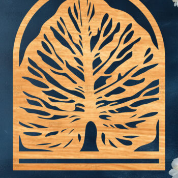 Intra απο ξύλο plywood 3mm-4mm πάχος – Tropical Macrame Holder Cut Laser Δίασταση  20x20 cm INTRAFABR-122193361 - Image 1