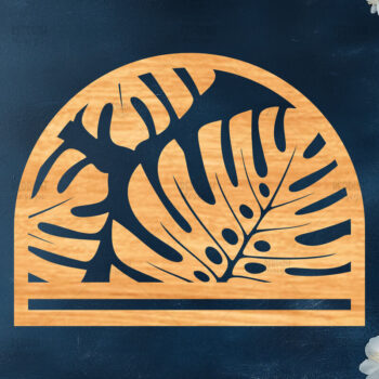 Intra απο ξύλο plywood 3mm-4mm πάχος – Tropical Macrame Holder Cut Laser Δίασταση  20x20 cm INTRAFABR-122193283 - Image 1