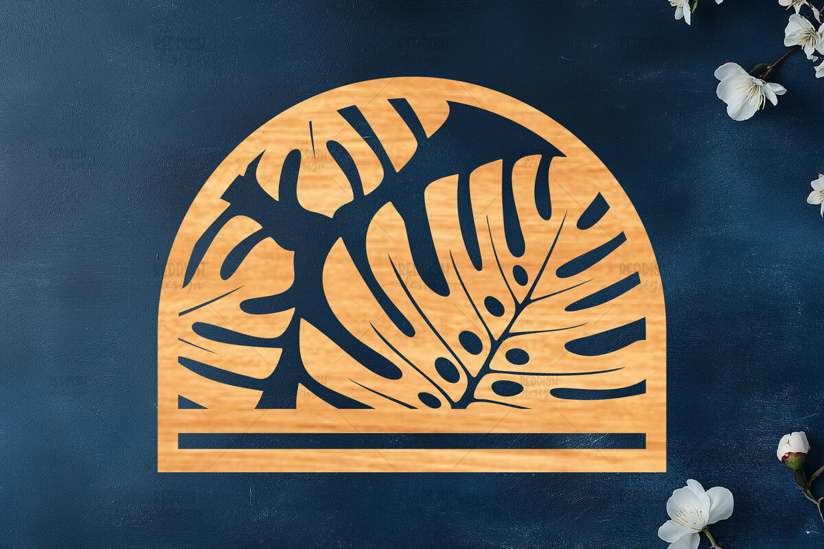 Intra απο ξύλο plywood 3mm-4mm πάχος – Tropical Macrame Holder Cut Laser Δίασταση  20x20 cm INTRAFABR-122193283