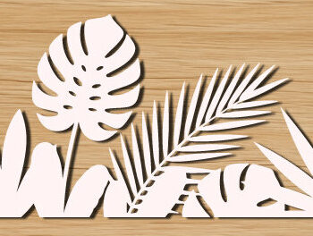 Intra απο ξύλο plywood 3mm-4mm πάχος – Tropical Monstera Wall Art Cut 1644 Δίασταση  40x30 cm INTRAFABR-123116559 - Image 1