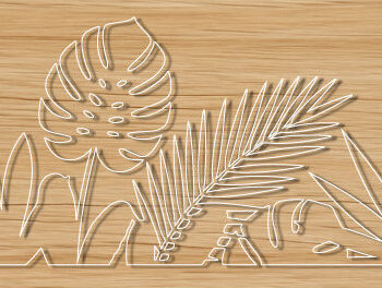 Intra απο ξύλο plywood 3mm-4mm πάχος – Tropical Monstera Wall Art Cut 1644 Δίασταση  40x30 cm INTRAFABR-123116559 - Image 4