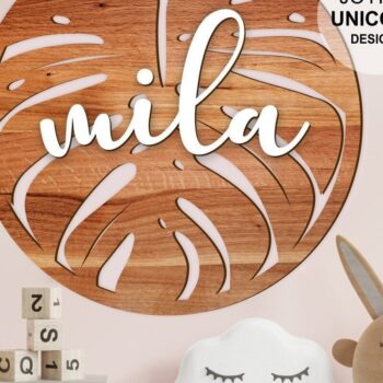 Intra απο ξύλο plywood 3mm-4mm πάχος – Tropical Nursery Δίασταση  20x20 cm INTRAFABR-32719683 - Image 1