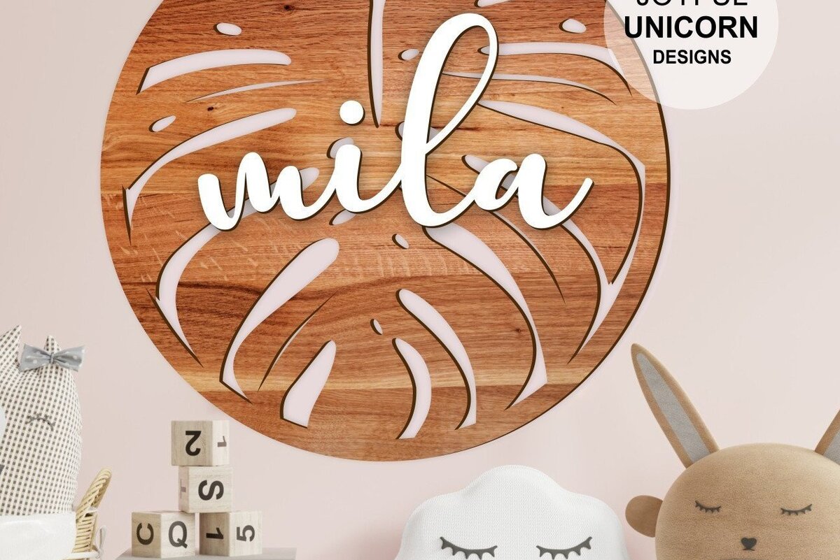 Intra απο ξύλο plywood 3mm-4mm πάχος – Tropical Nursery Δίασταση  20x20 cm INTRAFABR-32719683