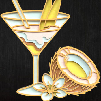 Intra απο ξύλο plywood 3mm-4mm πάχος – Tropical Summer Ocean Bundle Δίασταση 20x20 cm INTRAFABR-120487244 - Image 2