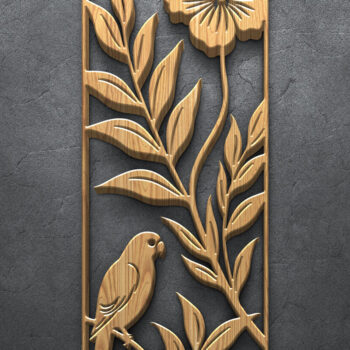 Intra απο ξύλο plywood 3mm-4mm πάχος – Τροπικό καλοκαιρινό πάνελ τοίχου Δίασταση  40x30 cm INTRAFABR-122932793 - Image 2