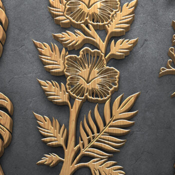 Intra απο ξύλο plywood 3mm-4mm πάχος – Τροπικό καλοκαιρινό πάνελ τοίχου Δίασταση  40x30 cm INTRAFABR-122932793 - Image 6