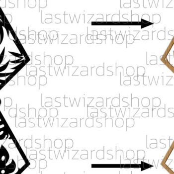 Intra απο ξύλο plywood 3mm-4mm πάχος – Σκουλαρίκια Tropical Teadrop, Monstera Δίασταση  5x5 cm INTRAFABR-25884490 - Image 2