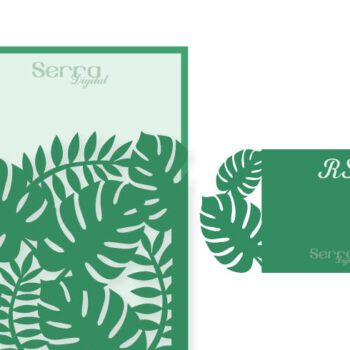 Intra απο ξύλο plywood 3mm-4mm πάχος – Τροπικό προσκλητήριο γάμου Δίασταση  20x20 cm INTRAFABR-4058498 - Image 1